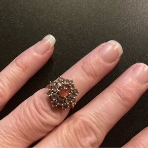 Elegant Gold and Purple Gemstone tanzanite Ring